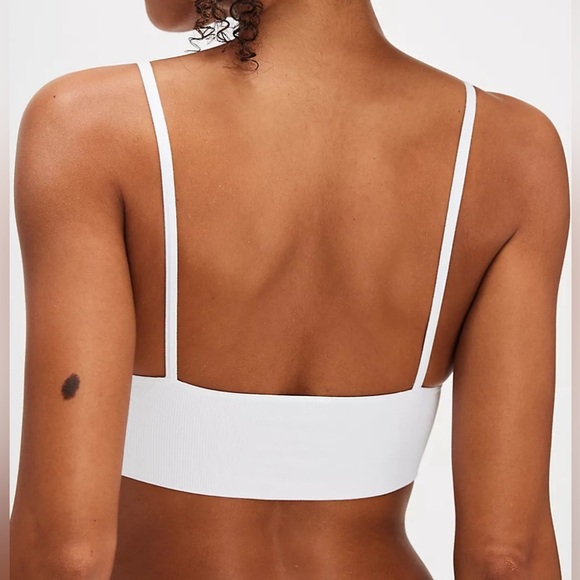 Free People Andi Square Neck Crop Top Bralette White Size M/L NWT - Picture 9 of 10